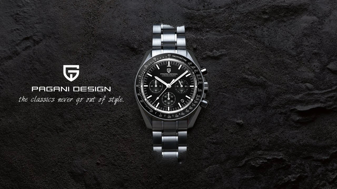 PAGANI DESIGN  New V5 PD1701 Men's Watches Luxury Quartz Watch Men Sport Speed Chronograph AR Sapphire glass 100M Waterproof