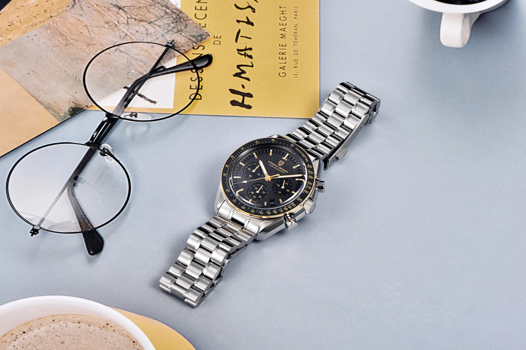 PAGANI DESIGN  New V5 PD1701 Men's Watches Luxury Quartz Watch Men Sport Speed Chronograph AR Sapphire glass 100M Waterproof