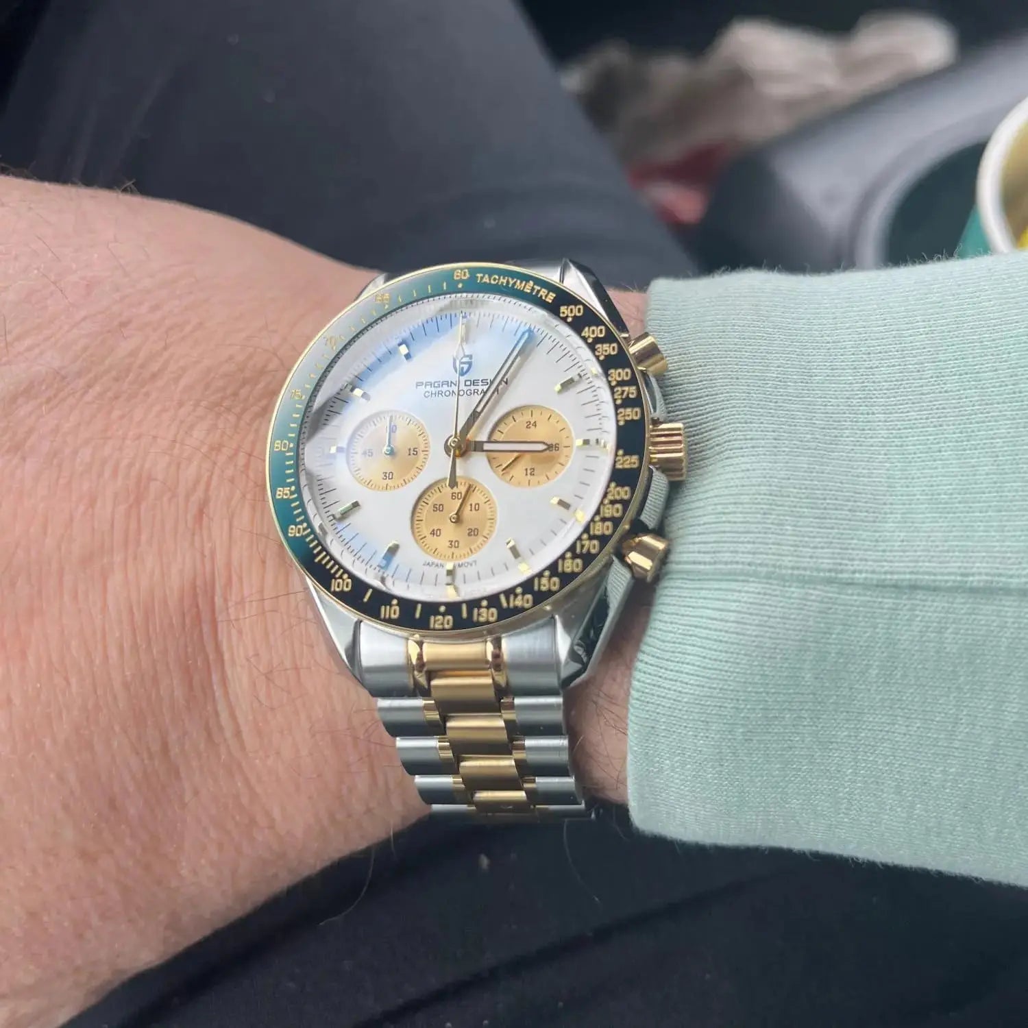 PAGANI DESIGN 2025 New Moon Watch Retro Luxury Quartz Watches For Men Stainless steel Luminous waterproof Sport Chronograph Man