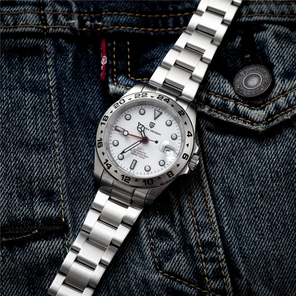 （Local delivery）PAGANI DESIGN 2025 New NH34 Men's GMT Automatic Mechanical Watches Stainless Steel 10Bar Sport BWG-9 Clock