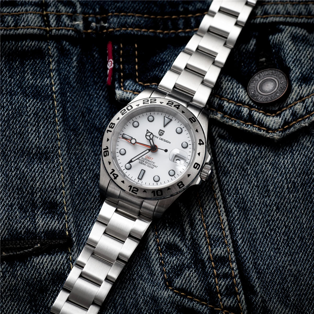 （Local delivery）PAGANI DESIGN 2025 New NH34 Men's GMT Automatic Mechanical Watches Stainless Steel 10Bar Sport BWG-9 Clock