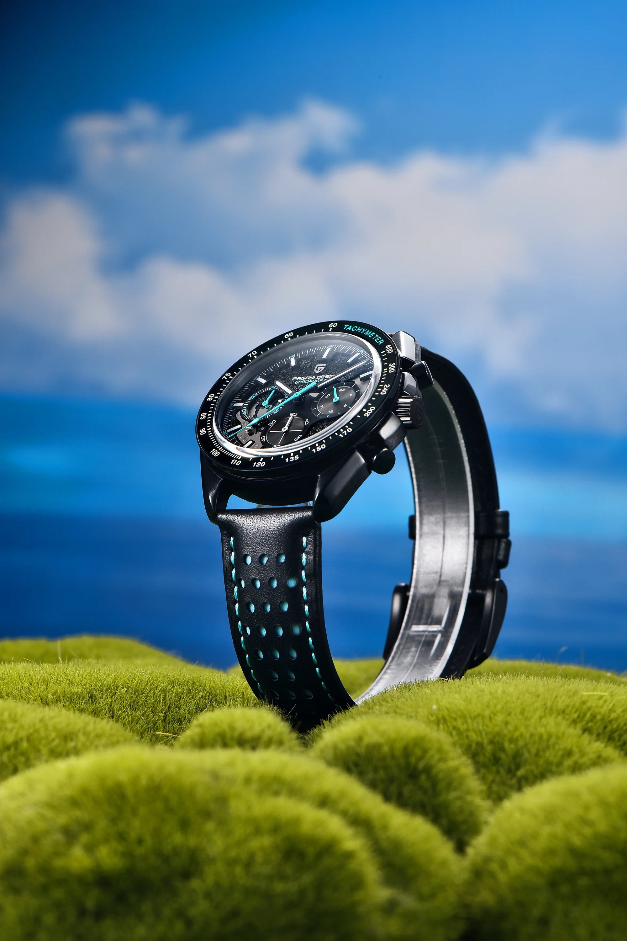 2025 New PAGANI DESIGN V2 Dark Moon Men's Watches Top Luxury Quartz Watch For Men Chronograph AR Sapphire Mirror Waterproof Gift