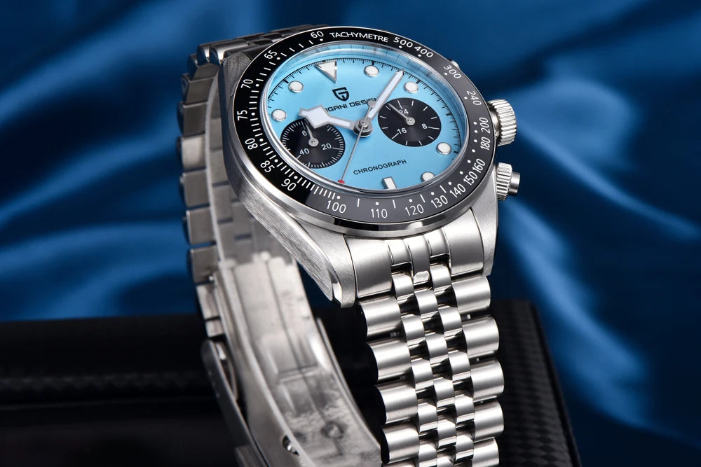 PAGANI DESIGN 2025 New BB Panda Men's Watches Retro Luxury Quartz Watch For Men Sport Chronograph Stainless steel Bracelet Watch