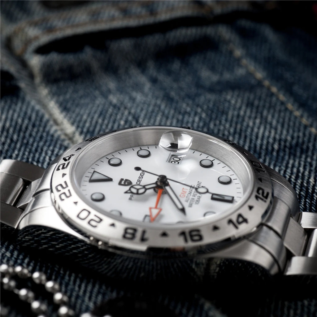 （Local delivery）PAGANI DESIGN 2025 New NH34 Men's GMT Automatic Mechanical Watches Stainless Steel 10Bar Sport BWG-9 Clock