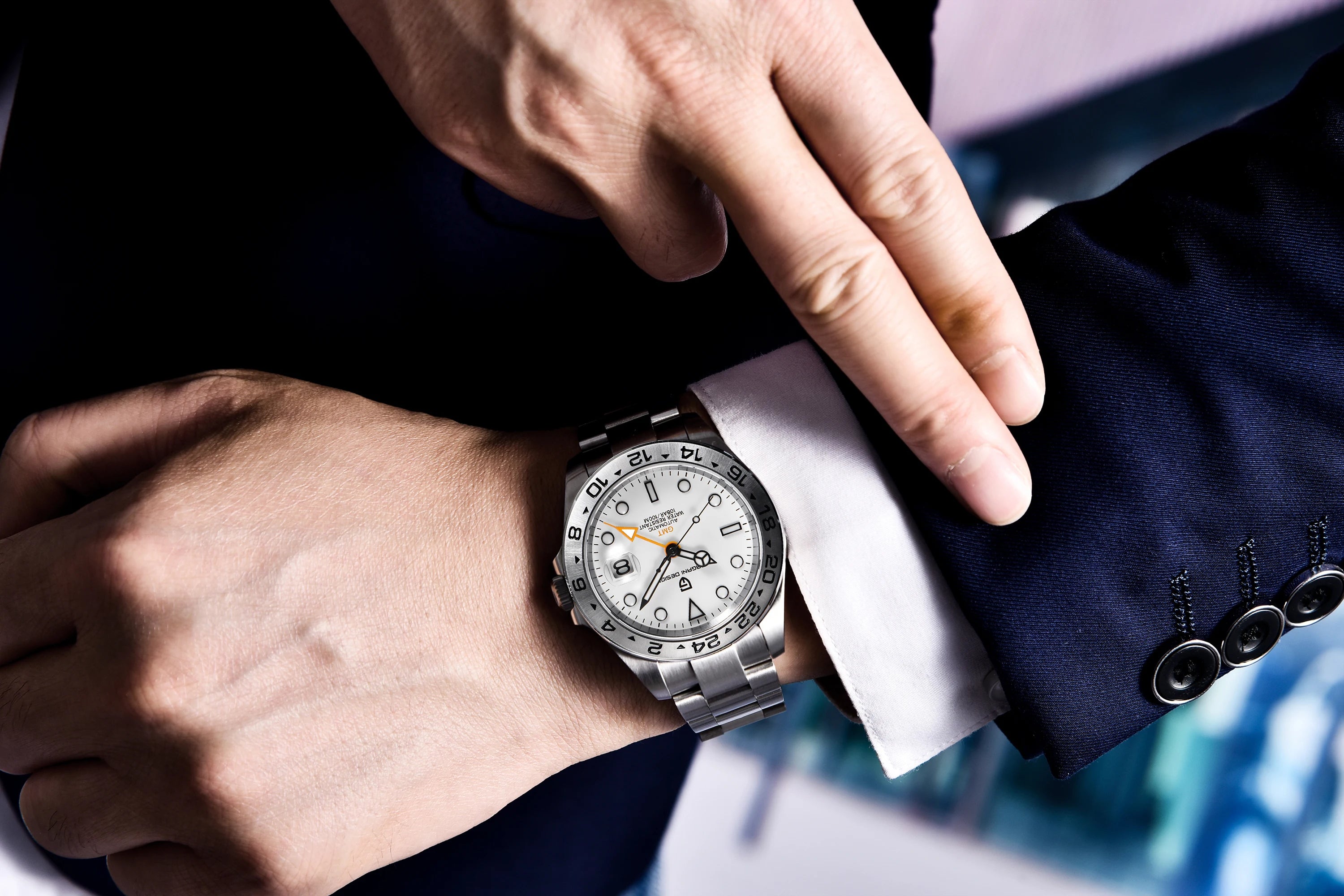 PAGANI Design 2025 New 42MM GMT Watch  Men's Automatic Mechanical Watches Sapphire Stainless Steel Waterproof Watch Reloj Hombre