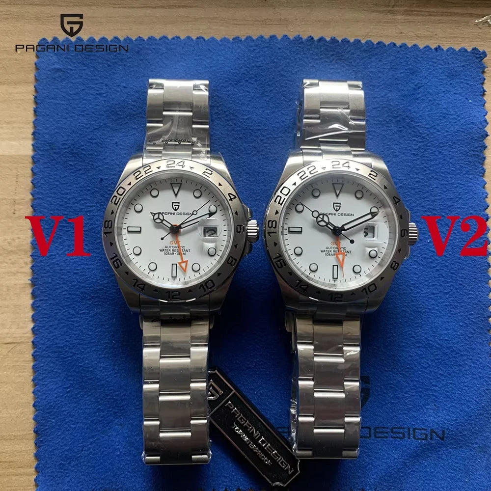 PAGANI Design 2025 New 42MM GMT Watch  Men's Automatic Mechanical Watches Sapphire Stainless Steel Waterproof Watch Reloj Hombre