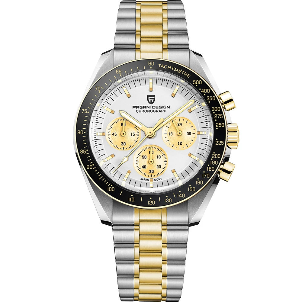 PAGANI DESIGN  New V5 PD1701 Men's Watches Luxury Quartz Watch Men Sport Speed Chronograph AR Sapphire glass 100M Waterproof