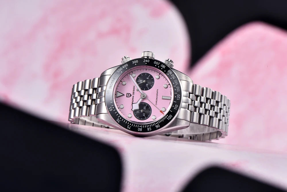 PAGANI DESIGN 2025 New BB Panda Men's Watches Retro Luxury Quartz Watch For Men Sport Chronograph Stainless steel Bracelet Watch