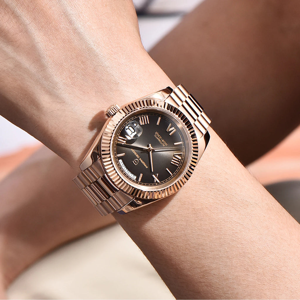 2025 New PAGANI DESIGN DD36 Mens Mechanical Watches Gold Luxury Automatic Watch For Men AR Sapphire Mirror Waterproof Gift Clock