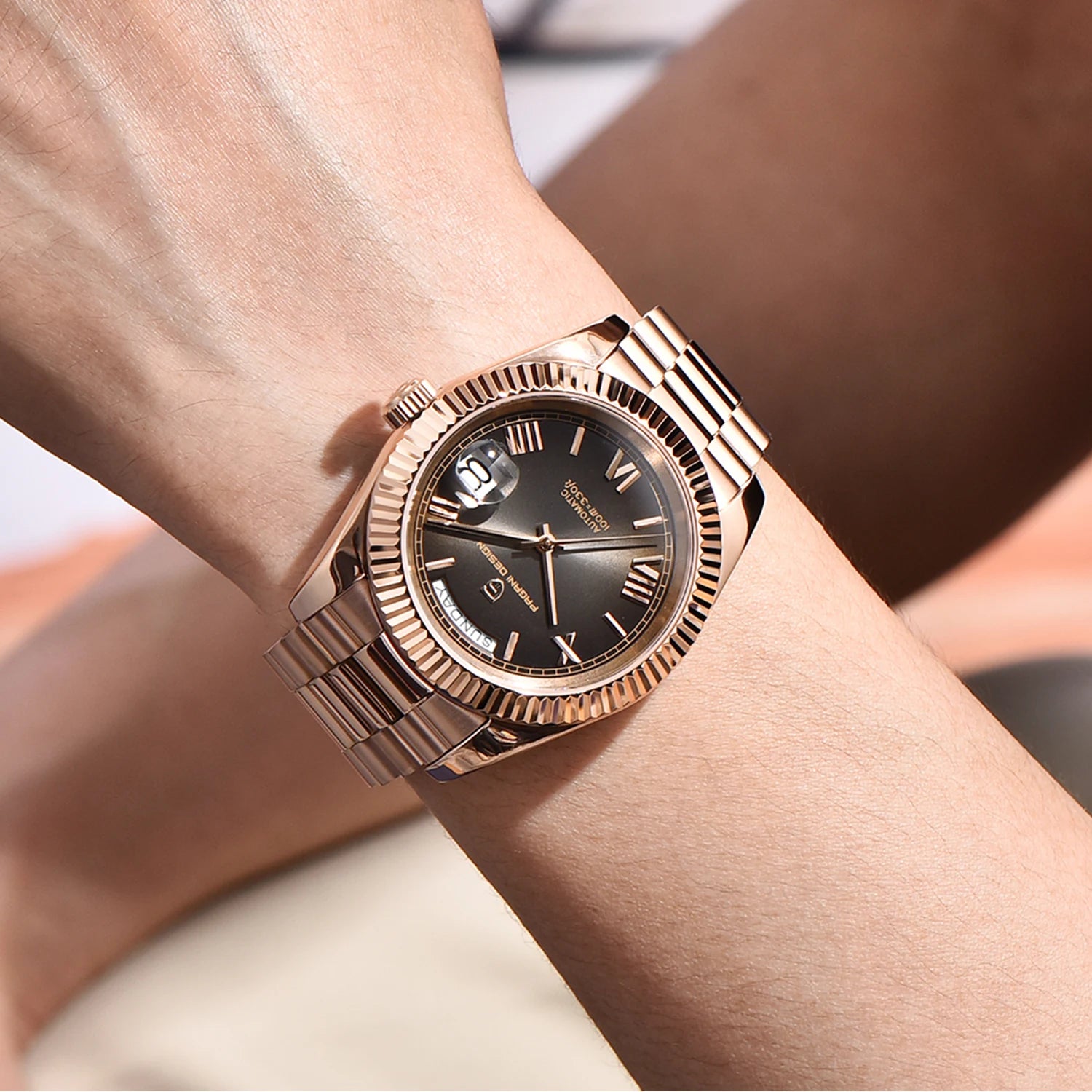 2025 New PAGANI DESIGN DD36 Mens Mechanical Watches Gold Luxury Automatic Watch For Men AR Sapphire Mirror Waterproof Gift Clock