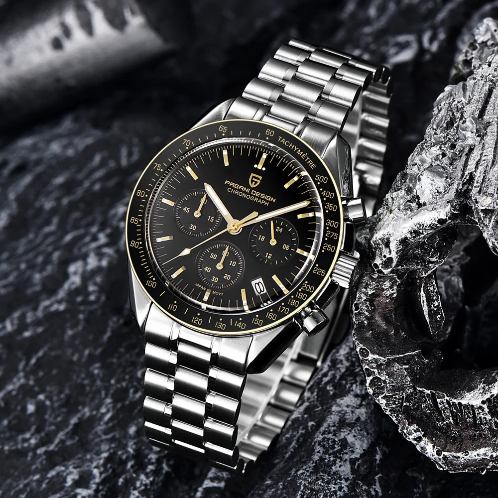 2025 New PAGANI DESIGN 1701 V5 Men's Watches Luxury Quartz Watch Men Sports Speed Chronograph AR Sapphire glass 100M Waterproof