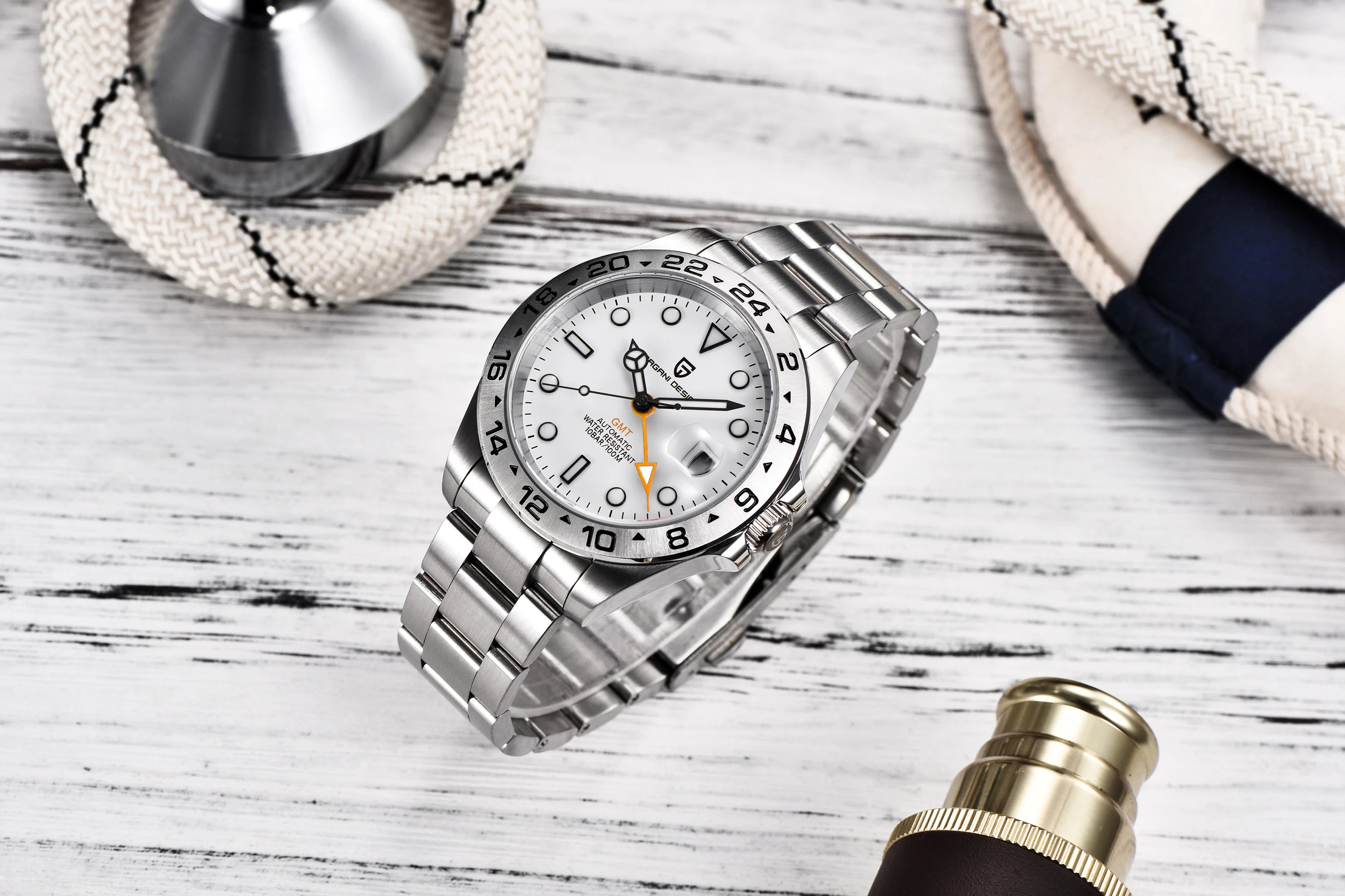 PAGANI Design 2025 New 42MM GMT Watch  Men's Automatic Mechanical Watches Sapphire Stainless Steel Waterproof Watch Reloj Hombre