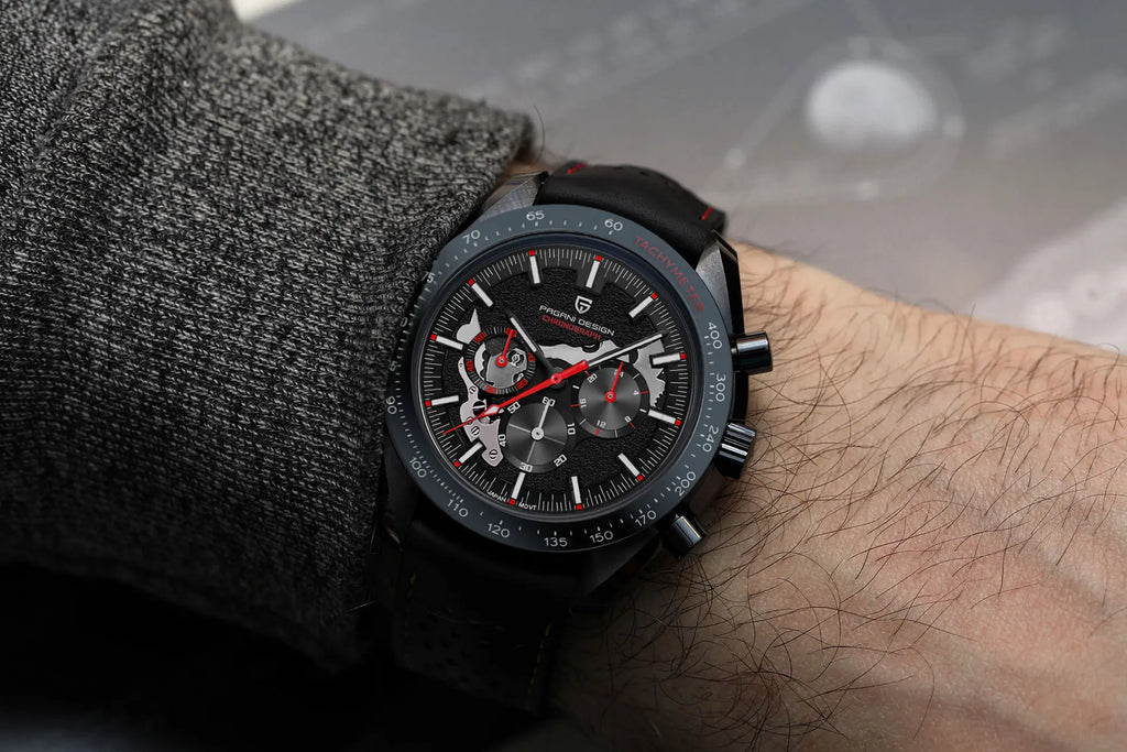 2025 New PAGANI DESIGN V2 Dark Moon Men's Watches Top Luxury Quartz Watch For Men Chronograph AR Sapphire Mirror Waterproof Gift