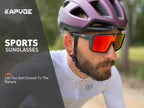 KAPVOE Polarized Cycling Glasses Sports Sunglasses for Men Women, UV400 Protection MTB Bicycle Baseball Mountain Bike Glasses