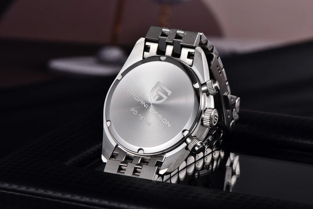 PAGANI DESIGN 2025 New BB Panda Men's Watches Retro Luxury Quartz Watch For Men Sport Chronograph Stainless steel Bracelet Watch
