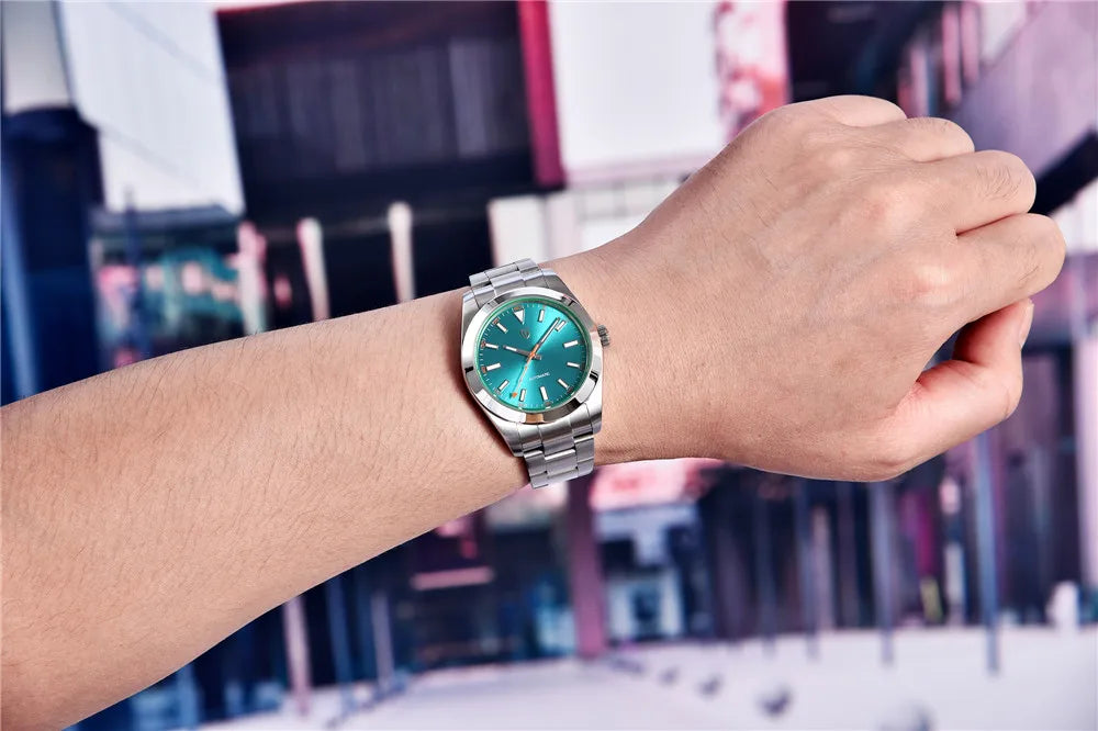 PAGANI DESIGN 2024 New Z-Blue Men's Mechanical Watches Luxury Sapphire Glass Automatic Watch For Men NH35A Stainless steel Clock