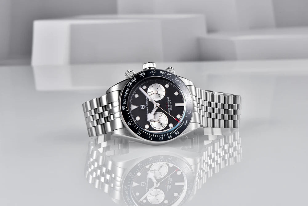 PAGANI DESIGN 2025 New BB Panda Men's Watches Retro Luxury Quartz Watch For Men Sport Chronograph Stainless steel Bracelet Watch