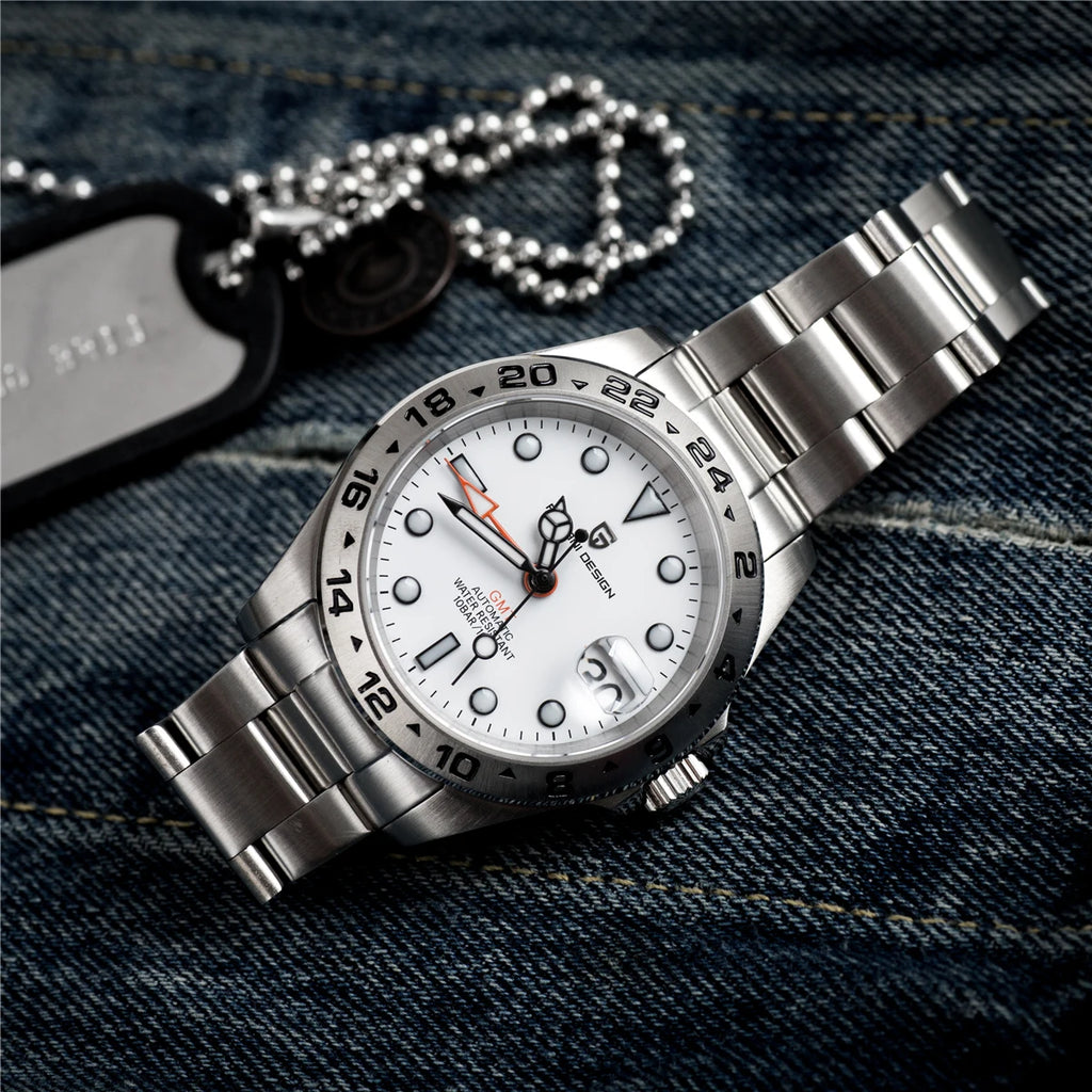 （Local delivery）PAGANI DESIGN 2025 New NH34 Men's GMT Automatic Mechanical Watches Stainless Steel 10Bar Sport BWG-9 Clock