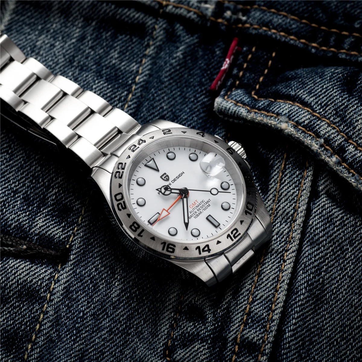 （Local delivery）PAGANI DESIGN 2025 New NH34 Men's GMT Automatic Mechanical Watches Stainless Steel 10Bar Sport BWG-9 Clock