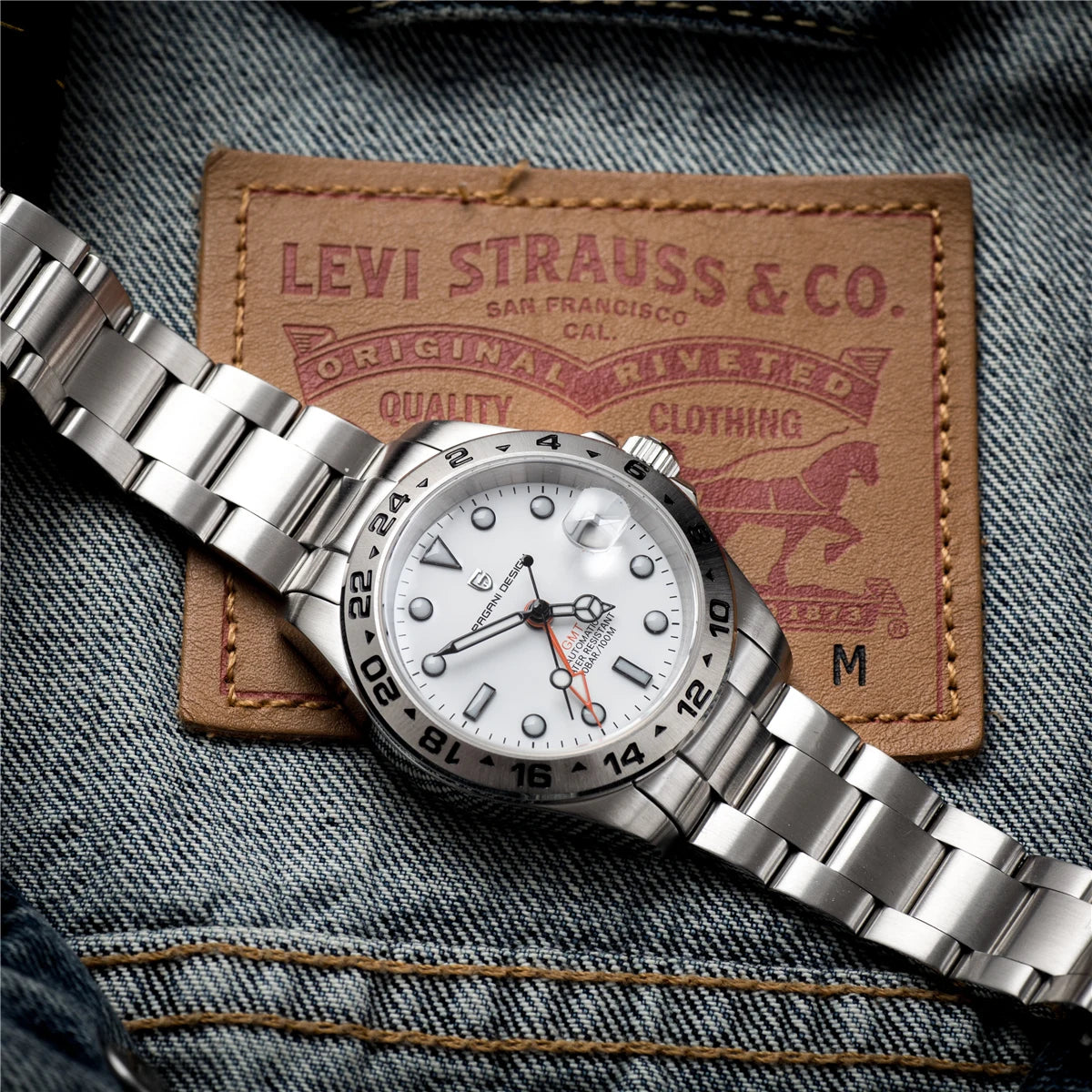 （Local delivery）PAGANI DESIGN 2025 New NH34 Men's GMT Automatic Mechanical Watches Stainless Steel 10Bar Sport BWG-9 Clock