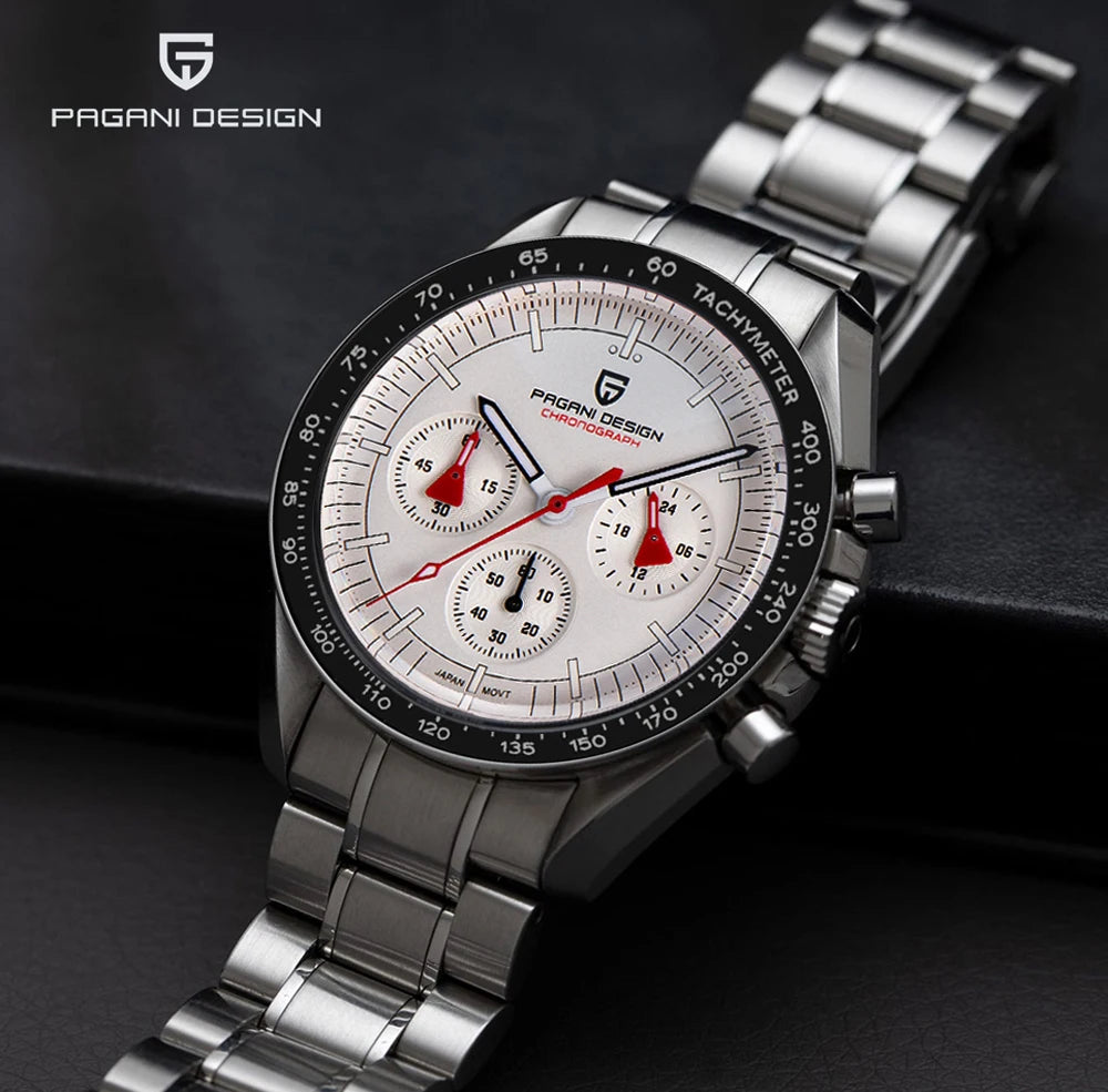 2025 New PAGANI DESIGN V5 Moon Men's Watches Top Luxury Quartz Watch For Men Chronograph Waterproof Sport Stainless Steel Clock