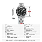 2025 New PAGANI DESIGN V5 Moon Men's Watches Top Luxury Quartz Watch For Men Chronograph Waterproof Sport Stainless Steel Clock