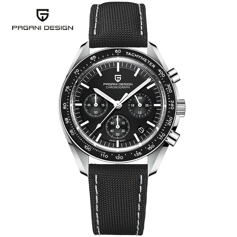 PAGANI DESIGN  New V5 PD1701 Men's Watches Luxury Quartz Watch Men Sport Speed Chronograph AR Sapphire glass 100M Waterproof