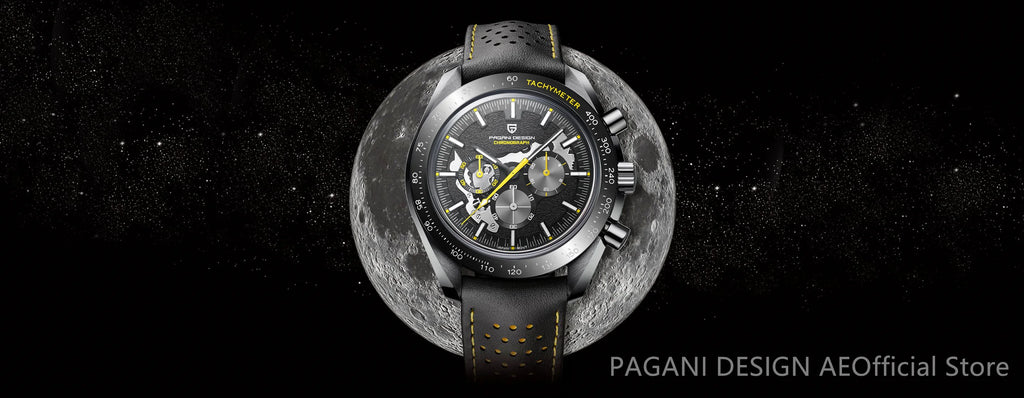 2025 New PAGANI DESIGN V2 Dark Moon Men's Watches Top Luxury Quartz Watch For Men Chronograph AR Sapphire Mirror Waterproof Gift