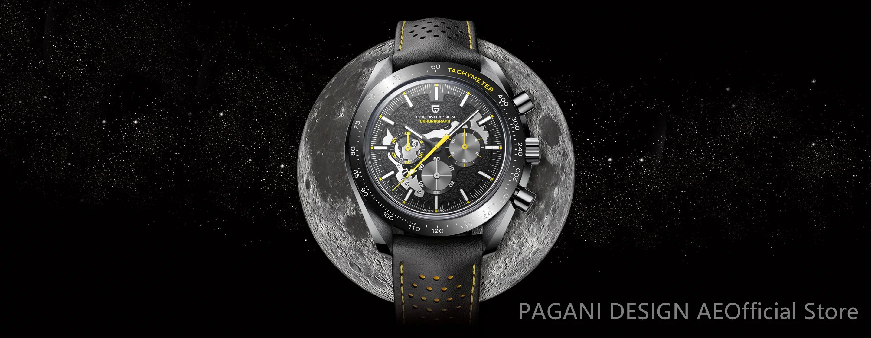2025 New PAGANI DESIGN V2 Dark Moon Men's Watches Top Luxury Quartz Watch For Men Chronograph AR Sapphire Mirror Waterproof Gift