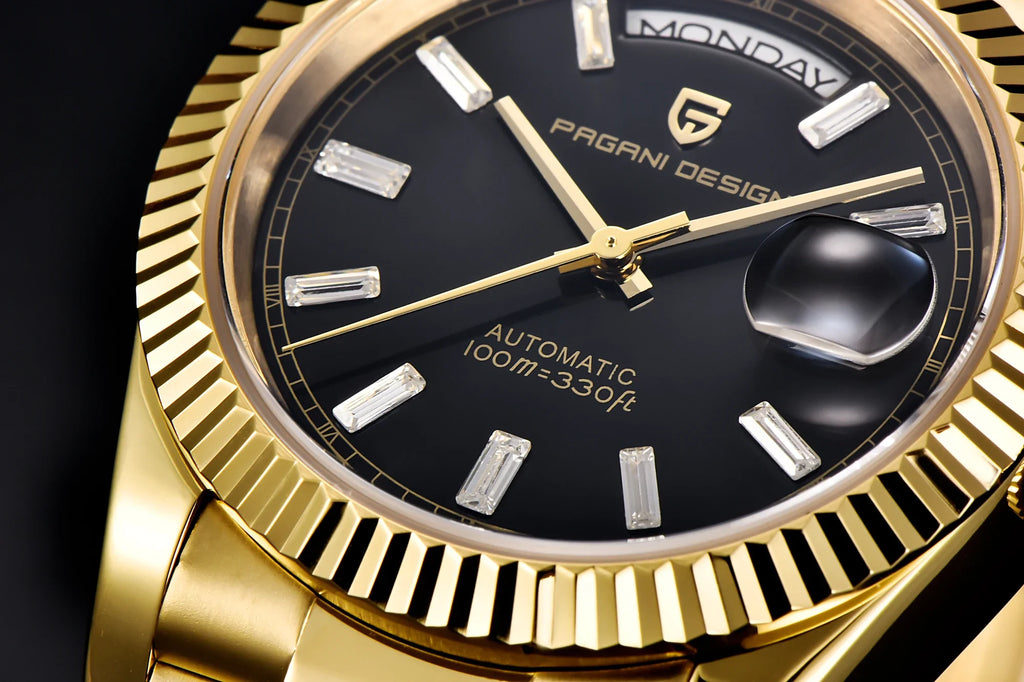 2025 New PAGANI DESIGN DD36 Mens Mechanical Watches Gold Luxury Automatic Watch For Men AR Sapphire Mirror Waterproof Gift Clock