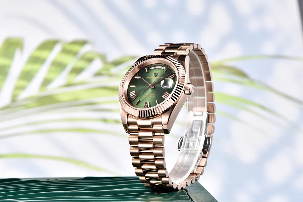 2025 New PAGANI DESIGN DD36 Mens Mechanical Watches Gold Luxury Automatic Watch For Men AR Sapphire Mirror Waterproof Gift Clock