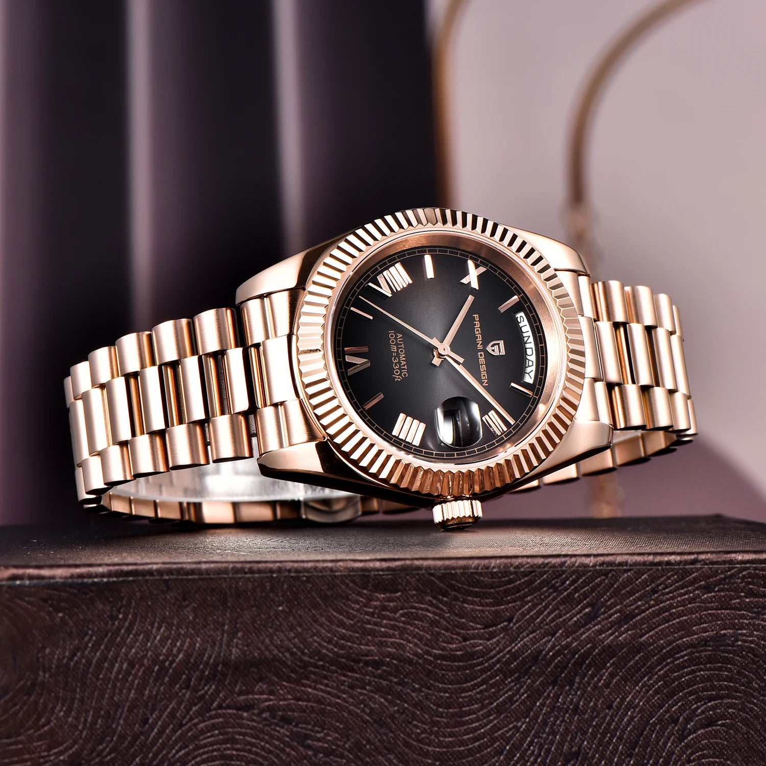 2025 New PAGANI DESIGN DD36 Mens Mechanical Watches Gold Luxury Automatic Watch For Men AR Sapphire Mirror Waterproof Gift Clock