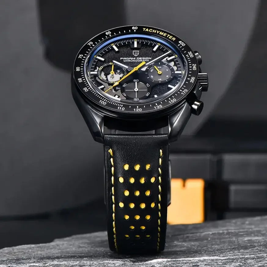 2025 New PAGANI DESIGN V2 Dark Moon Men's Watches Top Luxury Quartz Watch For Men Chronograph AR Sapphire Mirror Waterproof Gift