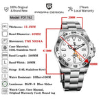 （Local delivery）PAGANI DESIGN 2025 New NH34 Men's GMT Automatic Mechanical Watches Stainless Steel 10Bar Sport BWG-9 Clock