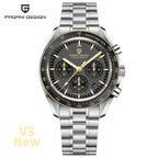 PAGANI DESIGN  New V5 PD1701 Men's Watches Luxury Quartz Watch Men Sport Speed Chronograph AR Sapphire glass 100M Waterproof