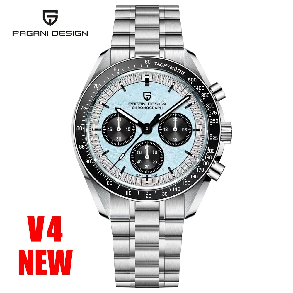 2025 New PAGANI DESIGN V5 Moon Men's Watches Top Luxury Quartz Watch For Men Chronograph Waterproof Sport Stainless Steel Clock