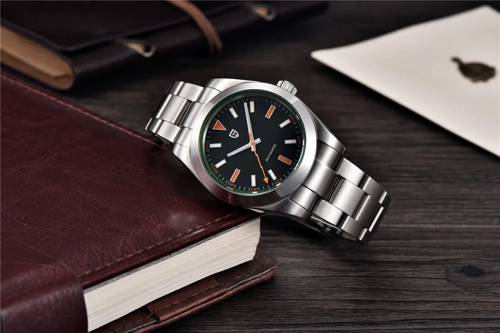 PAGANI DESIGN 2024 New Z-Blue Men's Mechanical Watches Luxury Sapphire Glass Automatic Watch For Men NH35A Stainless steel Clock