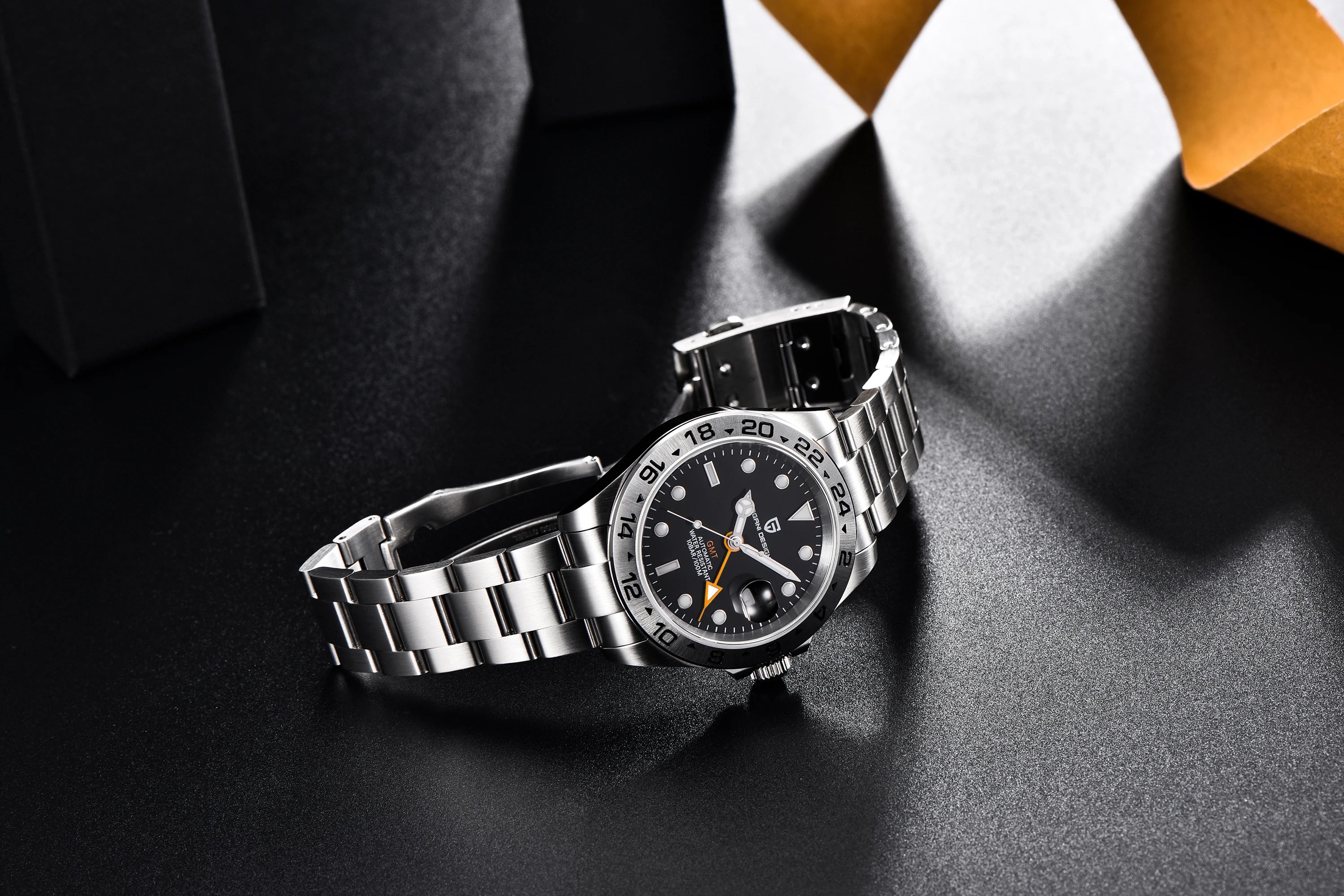 PAGANI Design 2025 New 42MM GMT Watch  Men's Automatic Mechanical Watches Sapphire Stainless Steel Waterproof Watch Reloj Hombre